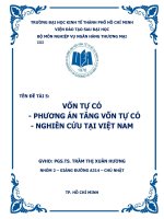 Tiểu luận môn nghiệp vụ ngân hàng thương mại vốn tự có phương án tăng vốn tự có nghiên cứu tại việt nam