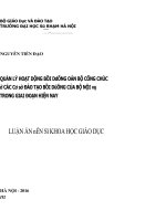 Luận văn thạc sĩ quản lý hoạt động bồi dưỡng cán bộ công chức ở các cơ sở đào tạo bồi dưỡng của bộ nội vụ trong giai đoạn hiện nay 