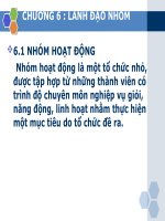 Báo cáo tiểu luận nghệ thuật lãnh đạo, lãnh đạo theo nhóm