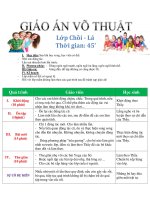 Giáo án võ thuật dành cho các trường mầm non