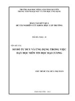 Sơ Đồ Tư Duy Và Ứng Dụng Trong Việc Dạy Học Môn Tin Học Đại Cương