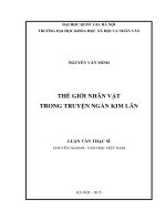 Thế giới nhân vật trong truyện ngắn kim lân 
