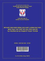 Đề xuất giải pháp nâng cao chất lượng dạy học môn thực hành thiết kế cấu trúc bao bì tại trường đại học sư phạm kỹ thuật thành phố hồ chí minh 