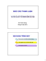 BÁO CÁO THAM LUẬN VAI TRÒ CỦA SỞ Y TẾ TRONG CÔNG TÁC CGD