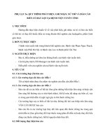 QUY TRÌNH PHÁT HIỆN, GHI NHẬN, XỬ TRÍ VÀ BÁO CÁO BIẾN CỐ BẤT LỢI TẠI BỆNH VIỆN TUYẾN TỈNH