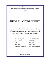Đánh giá Hài lòng khách hàng với dịch vụ Logistics tại Cảng Nam Hải  Hải Phòng