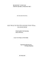 Luận văn thạc sĩ giải thuật di truyền giải bài toán tối ưu đa ràng buộc 