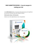 WIKI SUBMITTER REVIEW