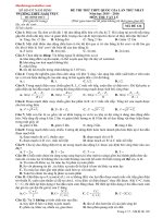 De thi thu vat li THPT nam truc nam dinh nam 2016 lan 1