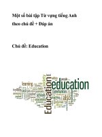 Một số bài tập từ vựng tiếng anh