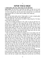 Đề cương ôn tập SINH THÁI HỌC