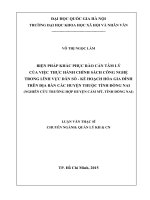 Biện pháp khắc phục rào cản tâm lý của việc thực hành chính sách công nghệ trong lĩnh vực dân số   kế hoạch hóa gia đình trên địa bàn các huyện thuộc tỉnh đồng nai ( nghiên cứu trường hợp huyện cẩm mỹ, tỉnh đồng nai) 