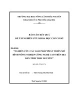 Nghiên Cứu Các Giải Pháp Phát Triển Mô Hình Nông Nghiệp Công Nghệ Cao Trên Địa Bàn Tỉnh Thái Nguyên