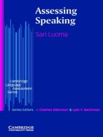 Assessing speaking ( Sari Luoma )