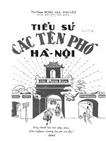 Tiểu sử các tên phố hà nội (NXB thanh sơn 1951)   đinh gia thuyết, 80 trang 