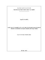 Chế tạo và nghiên cứu vật liệu ôxít kim loại có kích thước nanomét sử dụng trong pin mặt trời 
