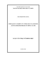 Tinh sạch và nghiên cứu tính chất của enzyme acetylcholinesterase từ hồng cầu bò 