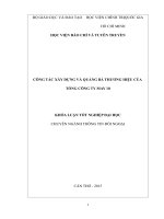 CÔNG tác xây DỰNG và QUẢNG bá THƯƠNG HIỆU của  CÔNG TY MAY 10