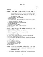 NHỮNG GIẢI PHÁP NHẰM NÂNG CAO HIỆU QUẢ CÔNG CUỘC cải CÁCH tư PHÁP ở VIỆT NAM HIỆN NAY 