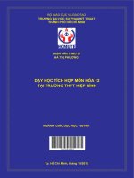 Dạy học tích hợp môn hóa 12 tại trường THPT hiệp bình 