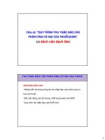 QUY TRÌNH THU THẬP, BÁO CÁO PHẢN ỨNG CÓ HẠI CỦA THUỐC(ADR)”tại bệnh viện Bạch Mai