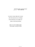 Xây dựng và phát triển nền văn hóa tiên tiến đậm đà bản sắc dân tộc ở huyện kim bảng, hà nam hiện nay theo tư tưởng hồ chí minh 