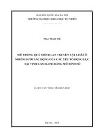 Mô phỏng quá trình lan truyền vật chất ô nhiễm dưới tác động của các yếu tố động lực tại vịnh cam ranh bằng mô hình số 