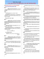 Tuyển chọn các bài xác suất trong kì thi đại học