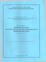 Nghiên Cứu Quy Hoạch Phát Triển Khoa Học Và Công Nghệ Vùng Kinh Tế Trọng Điểm Miền Trung