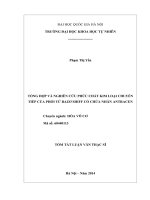 Tổng hợp và nghiên cứu phức chất kim loại chuyển tiếp của phối tử bazơ Schiff có chứa nhân antracen