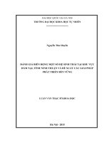 Đánh giá biến động một số hệ sinh thái tại khu vực đầm nại, tỉnh ninh thuận và đề xuất các giải pháp phát triển bền vững 