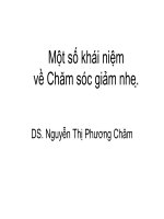 Một số khái niệm về Chăm sóc giảm nhe