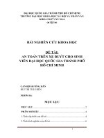 An toàn trên xe buýt cho sinh viên đại học quốc gia thành phố hồ chí minh