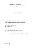 Luận văn thạc sĩ nghiên cứu cấu trúc, tính chất từ và hiệu ứng GMI của hợp kim vô định hình co75 xfexsi15b10 