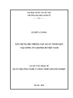 Xây dựng hệ thống sản xuất tinh gọn tại công ty geotech việt nam 