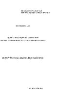 Quản lý hoạt động tổ chuyên môn trường mầm non đáp ứng yêu cầu đổi mới giáo dục 
