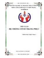 Báo cáo Xây dựng Hệ thống cỡ số trang phục chân váy bút chì các nữ sinh viên từ 19 đến 21 tuổi