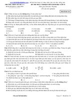 Đề thi thử THPTQG môn Sinh 2016 ( có đáp án)