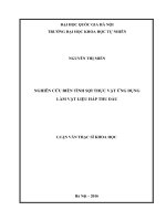 Nghiên cứu biến tính sợi thực vật ứng dụng làm vật liệu hấp thu dầu 