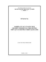 Nghiên cứu xử lý nước thải chế biến tinh bột sắn theo hướng tiếp cận cơ chế phát triển sạch (CDM) 