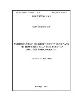 Nghiên cứu biến đổi kích thước và chức năng nhĩ trái ở bệnh nhân tăng huyết áp bằng siêu âm doppler tim