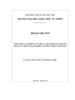 TỔNG HỢP VÀ NGHIÊN CỨU PHỨC CHẤT KIM LOẠI CHUYỂN TIẾP CỦA  PHỐI TỬ BAZƠ SHIFF CÓ CHỨA NHÂN ANTRACEN