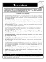 Transitions new FINAL ( Từ nối trong bài viết tiếng anh )