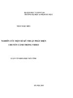 Nghiên cứu một số kỹ thuật phát hiện chuyển cảnh trong video 