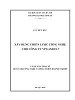 Xây dựng chiến lược công nghệ cho công ty viwaseen7 