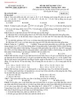 De thi thu sinh THPT nghi loc 2 nghe an nam 2016 lan 1