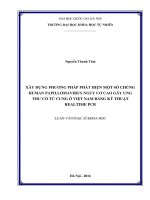 Xây dựng phương pháp phát hiện một số chủng human papilloma virus nguy cơ cao gây ung thư cổ tử cung ở việt nam bằng kỹ thuật realtime PCR 