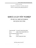 THIẾT kế WEBSITE bán hàng máy tính 