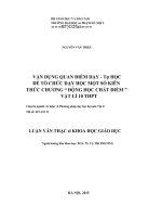 Vận dụng quan điểm dạy   tự học để tổ chức dạy học một số kiến thức chương động học chất điểm vật lí THPT 