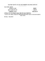 Nâng cao hiệu quả quản lý chất lượng sản phẩm ở công ty cổ phần bao bì PP hải phòng 